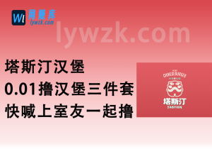 塔斯汀汉堡_0.01撸汉堡三件套,快喊上室友一起撸~-林伊网赚库